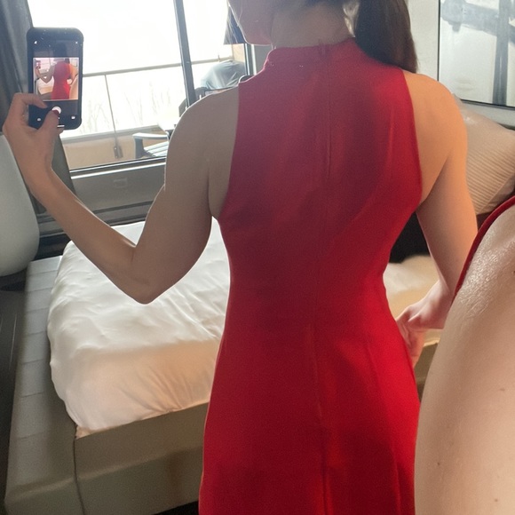 Red dress with pockets - Picture 3 of 7